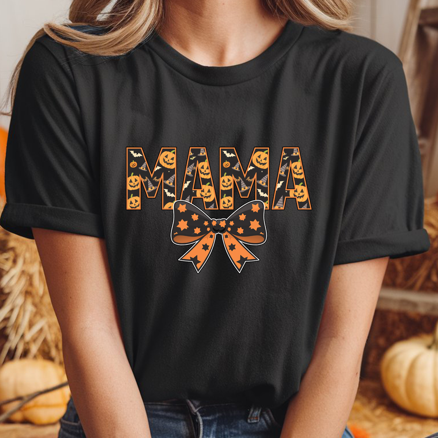 Mom Halloween Bow Unisex 100% cotton