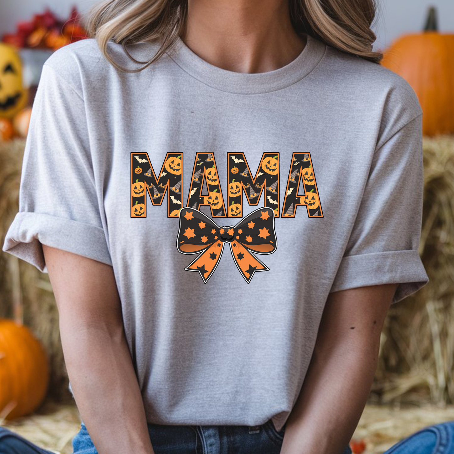 Mom Halloween Bow Unisex 100% cotton