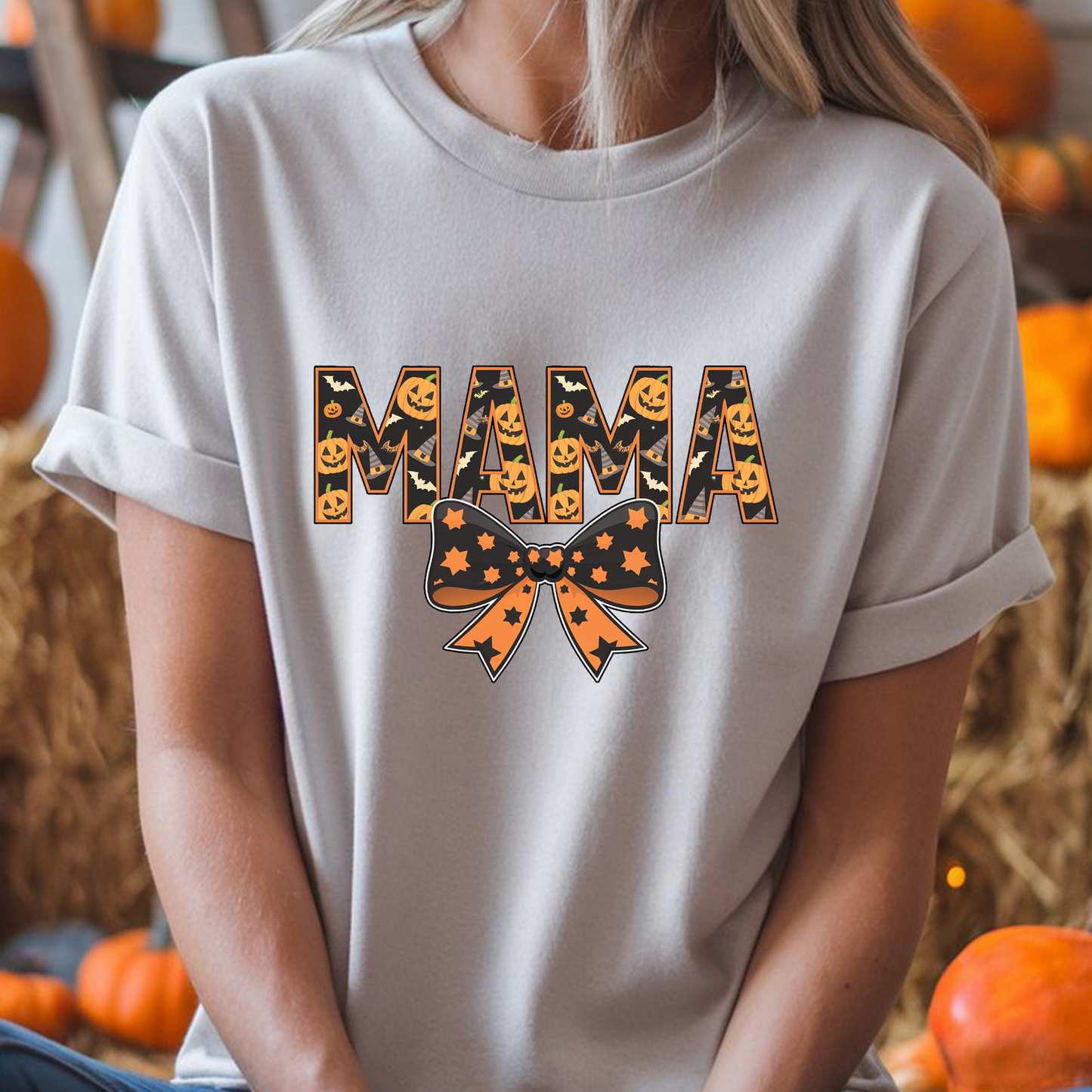 Mom Halloween Bow Unisex 100% cotton