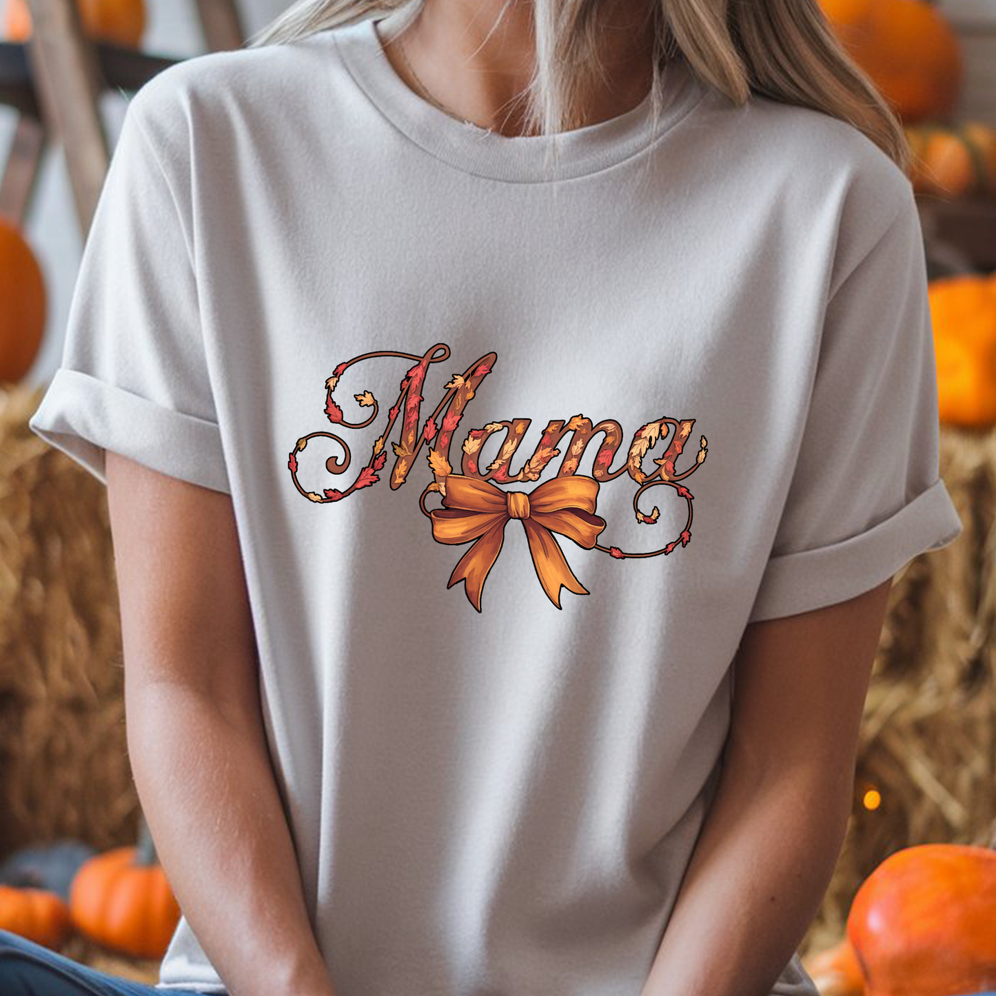 Mom Mama Fall Cursive Unisex 100% cotton