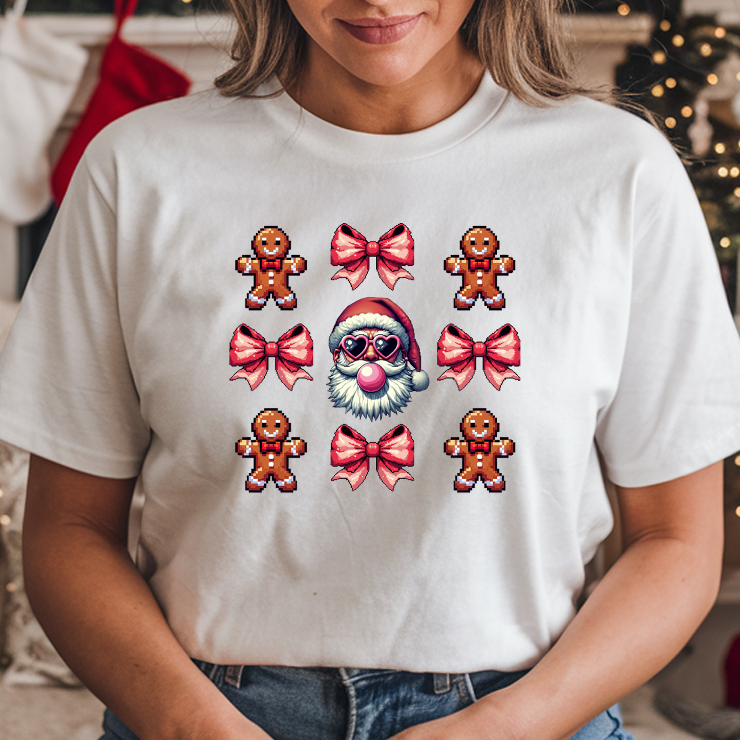 Xmas Santa Pop, Pixel bow, Bow Tree coquette